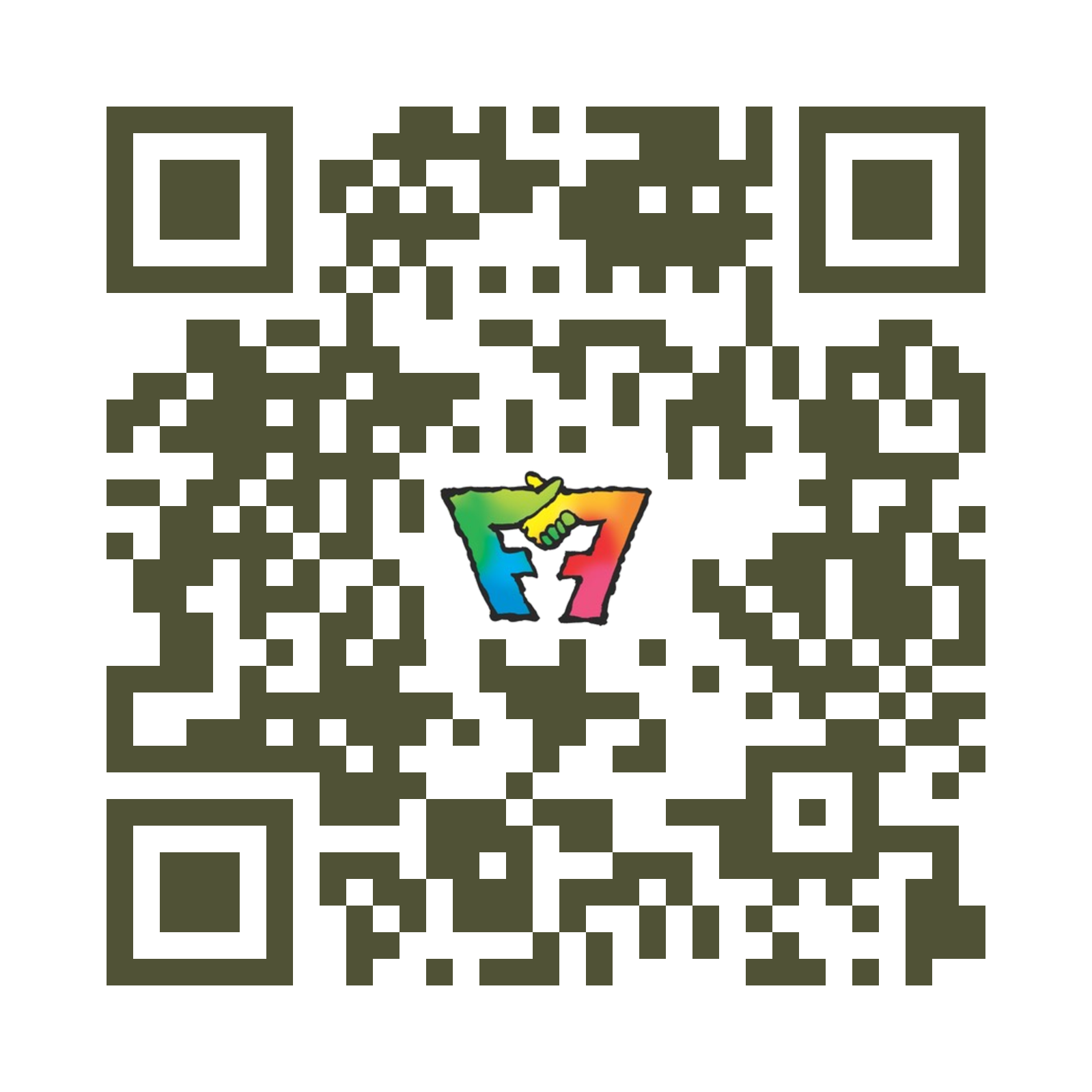 Logo code, brand colour modules with the logo stamped in the centre